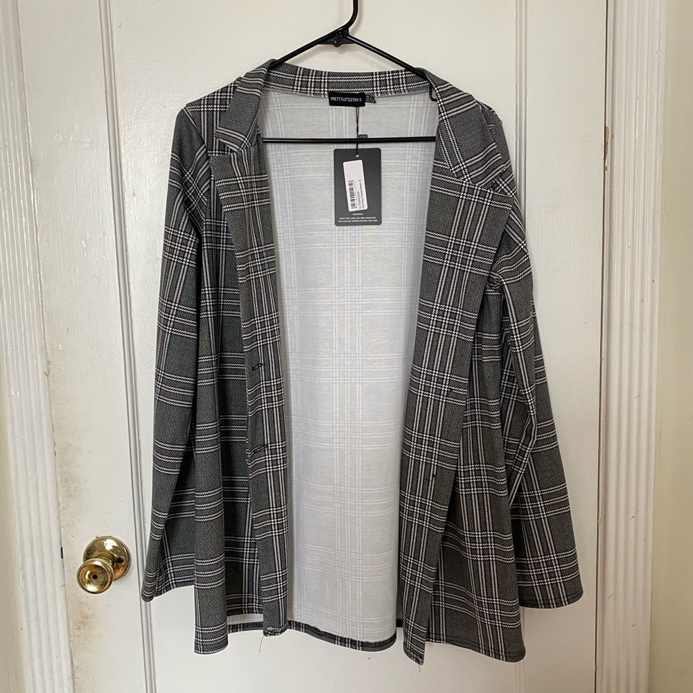 PLT plus grey checked blazer - Picture 2 of 5